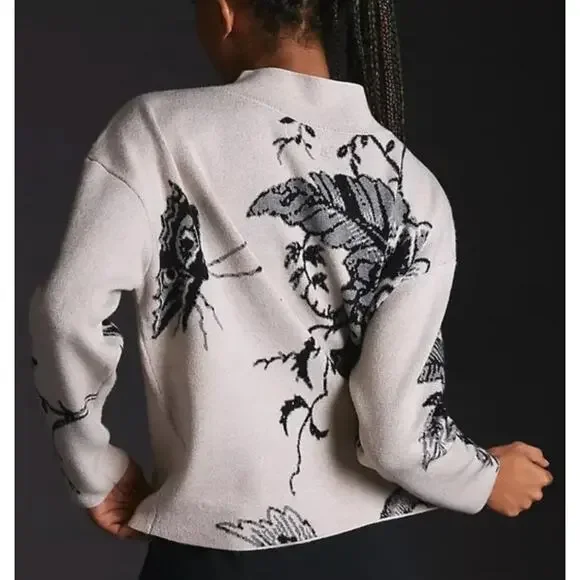 Anthropologie Maeve Carys Mock-Neck Sweater Large - Picture 3 of 4